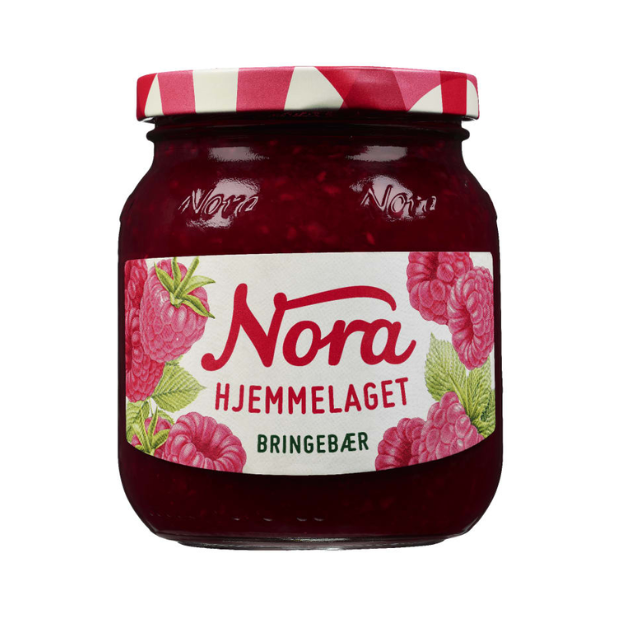 Homemade Raspberry Jam - Bringebærsyltetøy Hjemmelaget 400g Nora